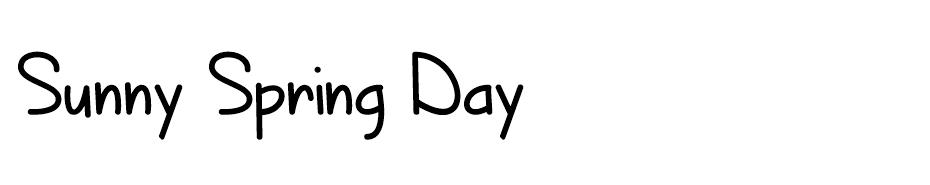 Sunny Spring Day font